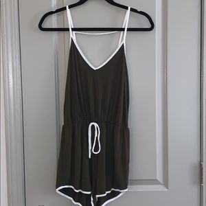 Fashion Nova Olive Green Romper